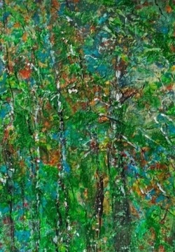 Sylwia Stańczyk "Leśny zakątek"  obraz olejny 