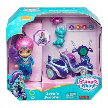 SHIMMER & SHINE LALKA Z SKUTEREM ZETA MATTEL 2 szt