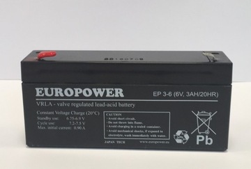 EUROPOWER EP3-6 6V 3AH AGM EP 3-6