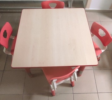 Komplet stolik+krzesełka przedszkole 