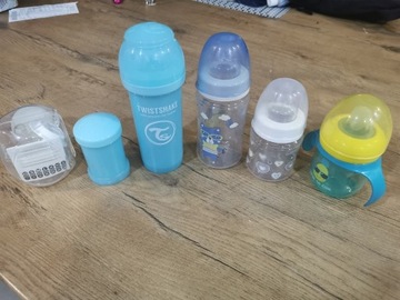 Butelka niemowlęca zestaw 4 sztuk plus smoczki 