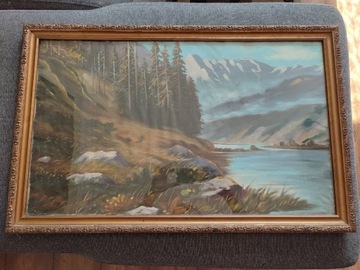 Obraz na płótnie "Góry, las, rzeka"