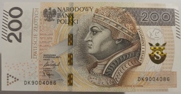 200 ZŁ ZYGMUNT I STARY SERIA DK 2021 r. UNC