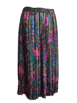 Plisowana spódnica Vintage w kwiaty, M, L