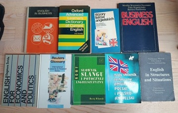 Zestaw książek słowniki business economics english