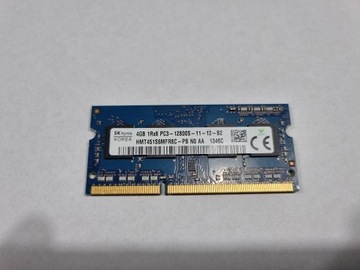 Pamięć RAM 1x 4GB Hynix SO-DIMM DDR3 1600MHz PC3-1