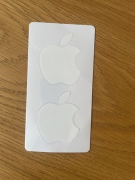 Naklejki logo Apple białe