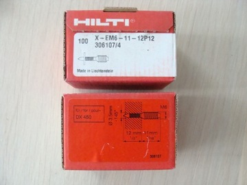 HILTI X-EM6-11-12P12 KOŁKI GWINTOWANE GWOZDZIE