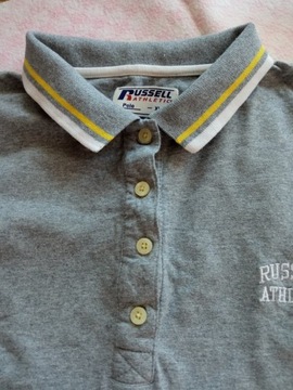 Russell Athletic Damski Bawełny T-Shirt Szary L