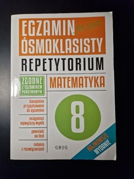 Repetytorium egzamin óśmoklasisty matematyka GREG