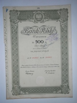 BANK POLSKI 500 ZŁ 1934 R 