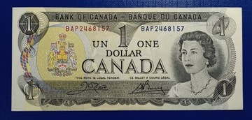 Banknot , Kanada 1 dolar 1973