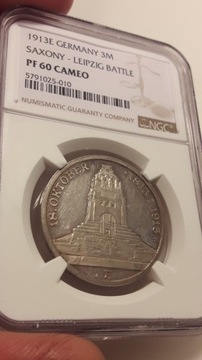 3 marki 1913E lustrzanka NGC PF60 Warszawa