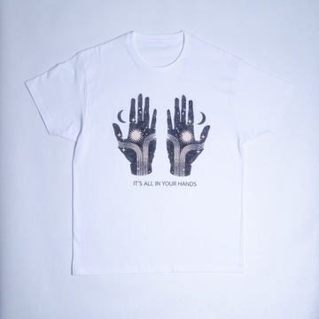 T-shirt z nadrukiem Astro 'All In Your Hands' S