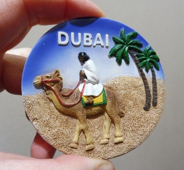 Zagraniczny magnes na lodówkę Dubaj wielbłąd