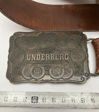 antyczny pasek do spodni underberg weltbruhmt1846 