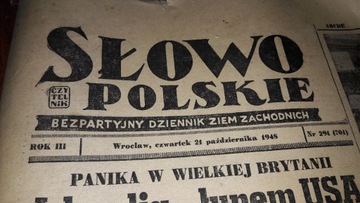 Dziennik ,,Słowo Polskie" 21.10.1948
