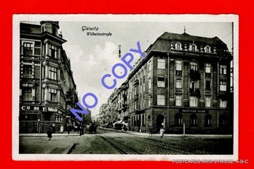  Gliwice -Wilhelmstrasse - Deutsche Bank - 1927r