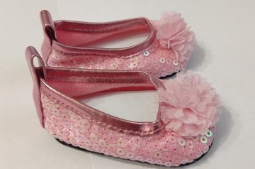 Buty balerinki różowe dla lalki Baby Born 43cm