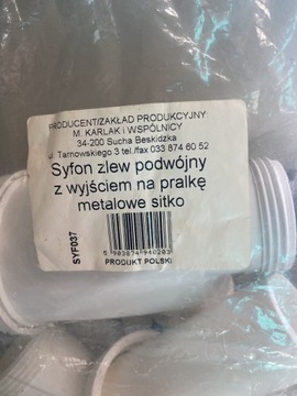 Syfon podwójny z wyjściem na pralkę