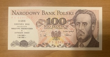 100 ZŁ  1988 rok  banknot PRL