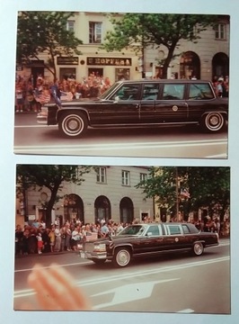 Warszawa 1992 wizyta Georga Busha limuzyna zestaw
