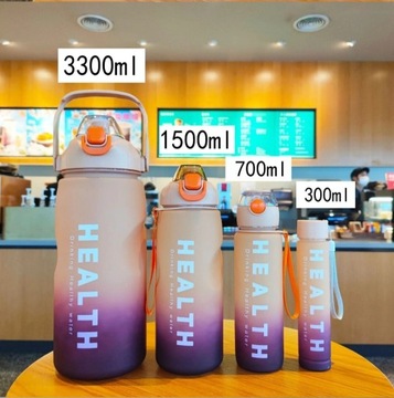 Zestaw 4 sportowych butelek na wodę 