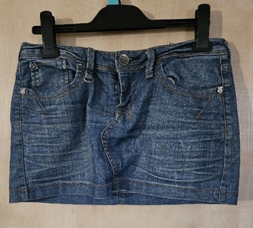 Spódnica mini -  jeansowa L