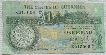 Guernsey 1 funt 1991-2016 Rynek w Saint Peter Port