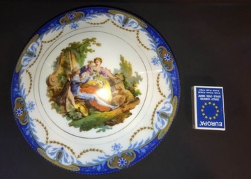 Porcelana Limoges duża szkatułka bomboniera 19 cm