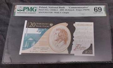  20 zł Fryderyk Chopin  PMG 69EPQ