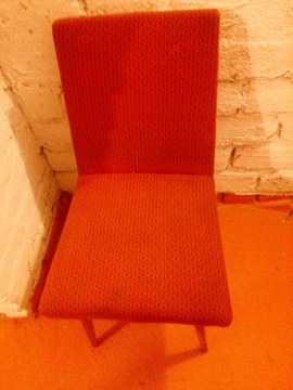 drewniane krzesła tapicerowane PRL 2szt 