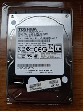 Dysk twardy Toshiba HDD 2.5 750GB 5400 