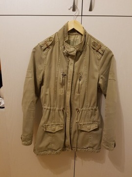 Kurtka Bershka xs, parka, militarna