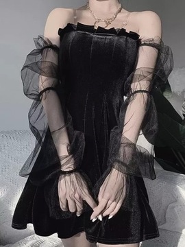 Sukienka goth dark in love witch killstar restyle