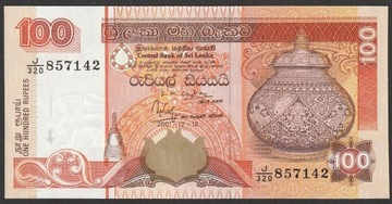 Sri Lanka 100 rupees 2001 - stan bankowy UNC