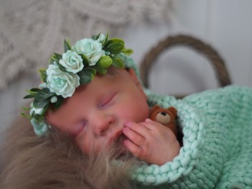 opaska na chrzest newborn sesja photo props