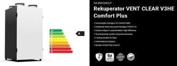 Rekuperator Vent Clear V3HEComfortPlus 370m3