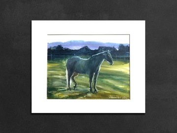 "Biały Koń" I. Urbańska-Bać obraz 23x29