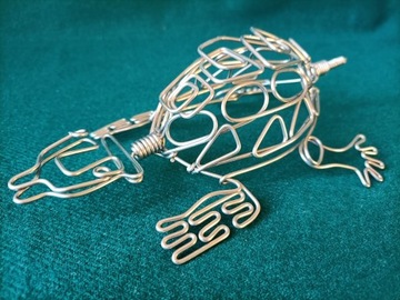 Żółw figurka z drutu prezent dekoracja