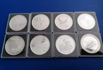 1 seria EC8 karaiby 8 monet srebro