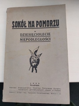 Sokół na Pomorzu książka 1929 Grudziądz 