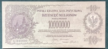 10 mln marek polskich 1923 PWPW reprodukcja 