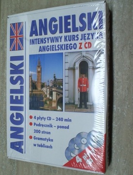 ANGIELSKI INTENSYWNY KURS 4 CD NOWY, FOLIA