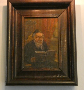 Obraz olejny o tematyce żydowskiej, portret