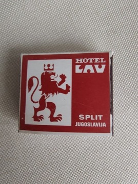 Zapałki vintage Hotel lew. Split Jugosławia.