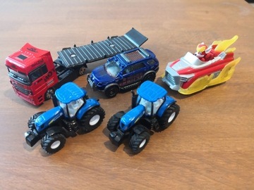Hot Wheels Tir+Ford Explorer, Psi Patrol, traktory