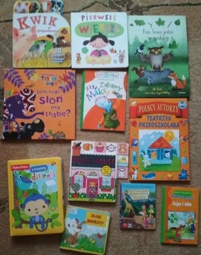 Książki książeczki dla dzieci różne zbiór zestaw
