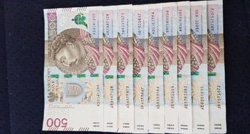 500 zł Banknot seria AB