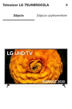 Telewizor LG 75UN8500 TV UHD 4K 